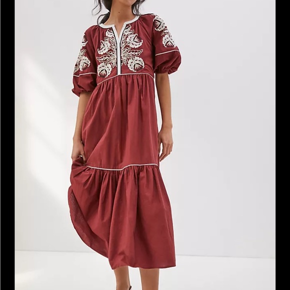 Anthropologie Dresses & Skirts - Anthropologie Gretl Embroidered Maxi Dress